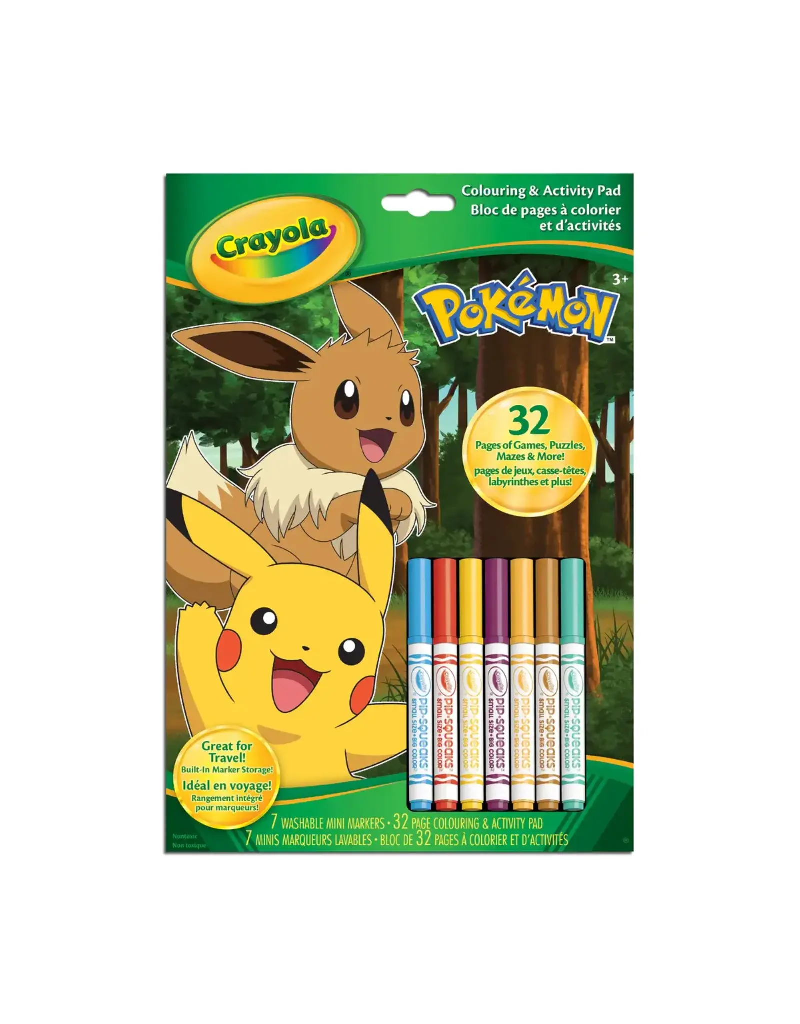 Crayola Colouring & Activity Pad - Pokemon with 7 Markers