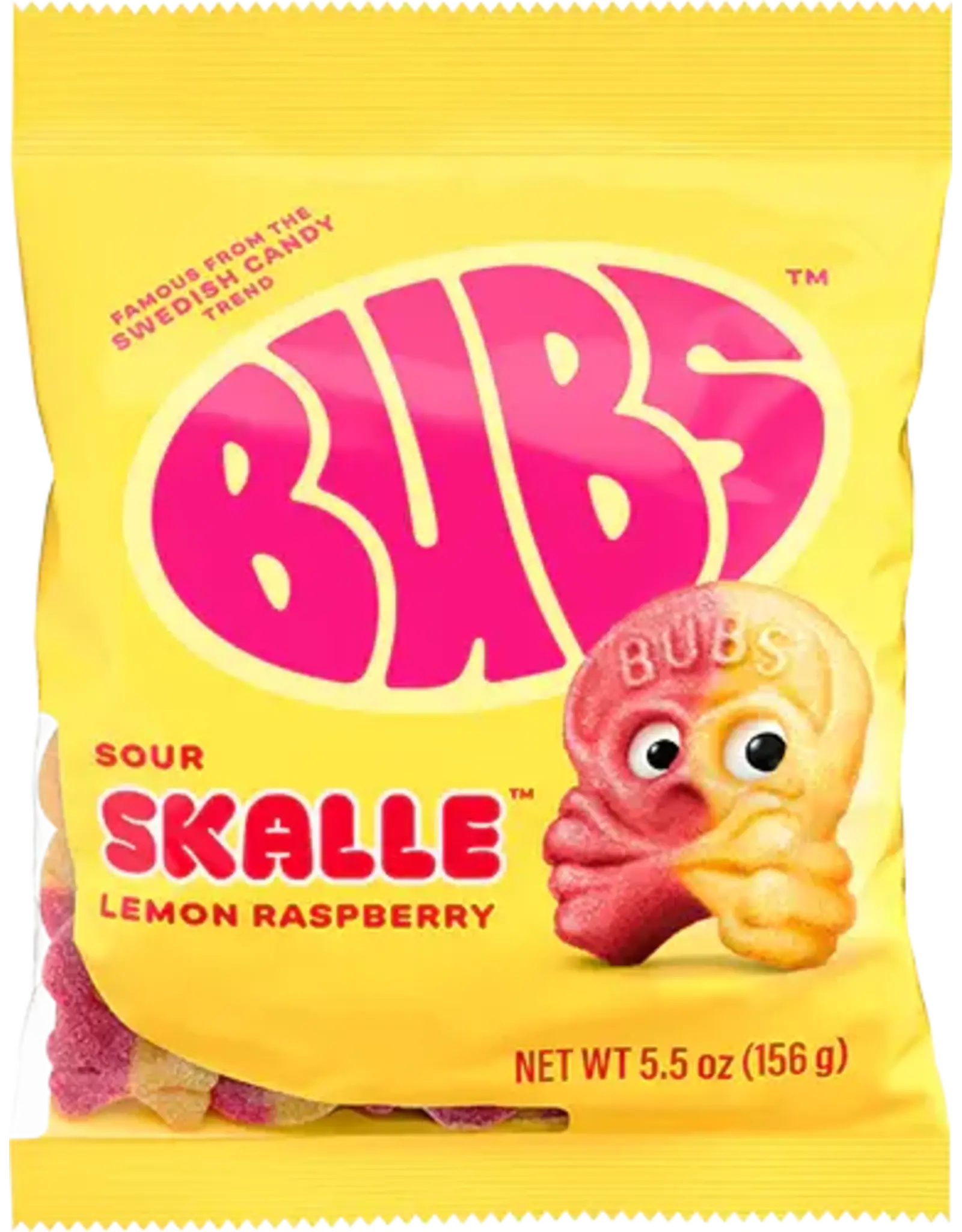 Bubs Sour Skalle Lemon Raspberry Vegan