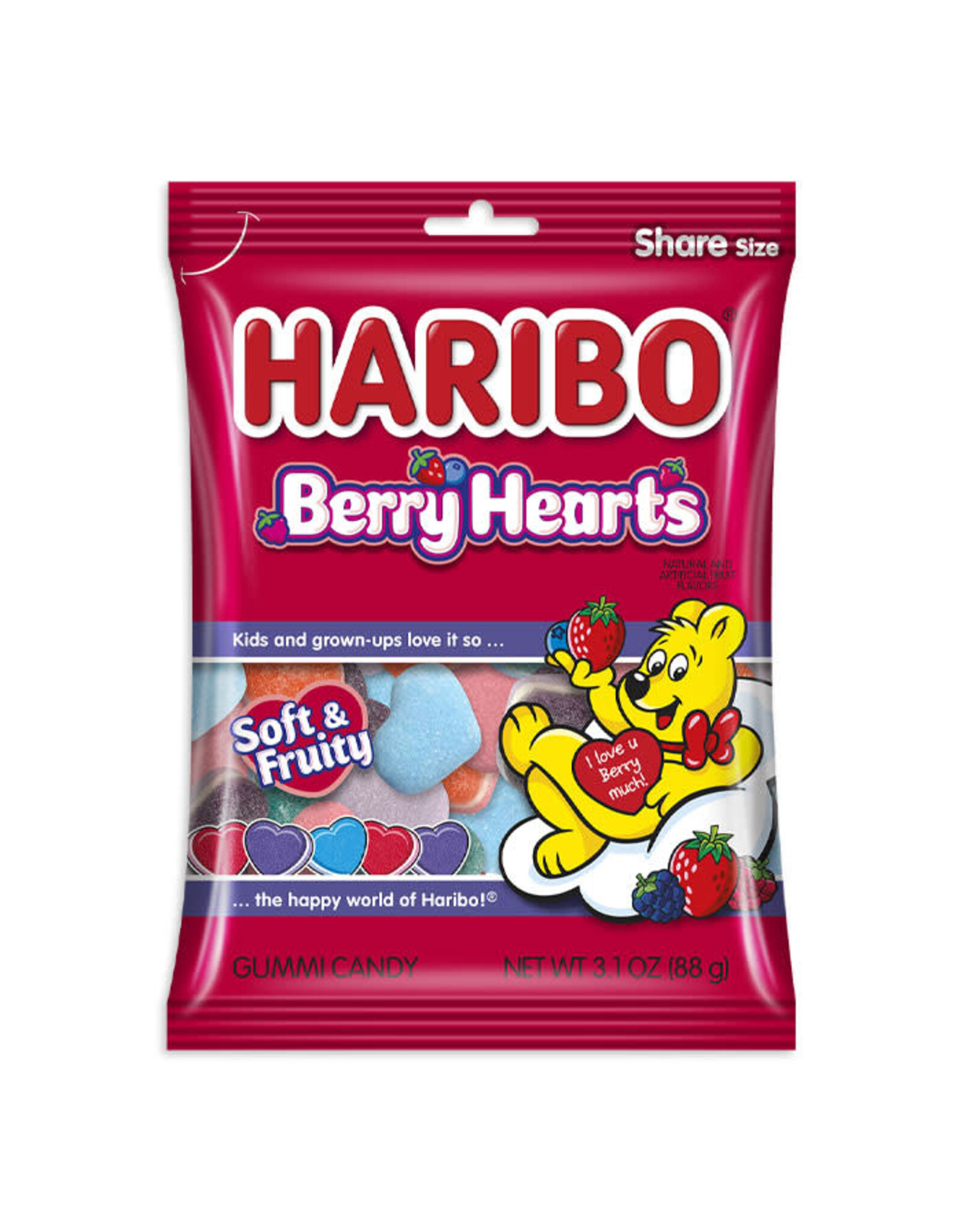 Haribo Valentine Berry Hearts 3.1oz