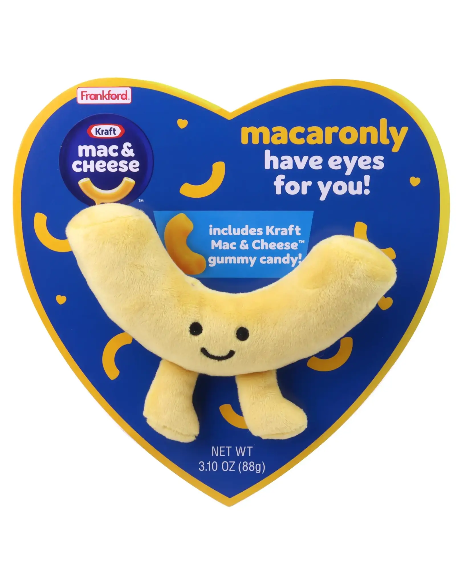 Kraft Mac & Cheese Heart Box with Gummy Candy & Plush Toy