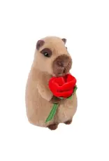 Douglas Valentines Capybara with Rose