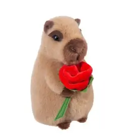 Douglas Valentines Capybara with Rose