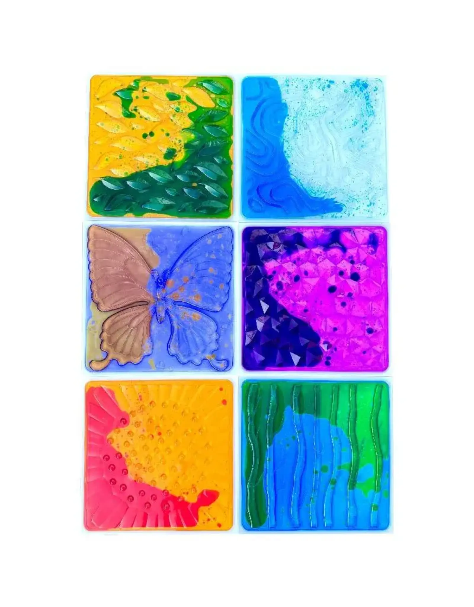 3D Textured Liquid Tiles 12" - 6 Pack