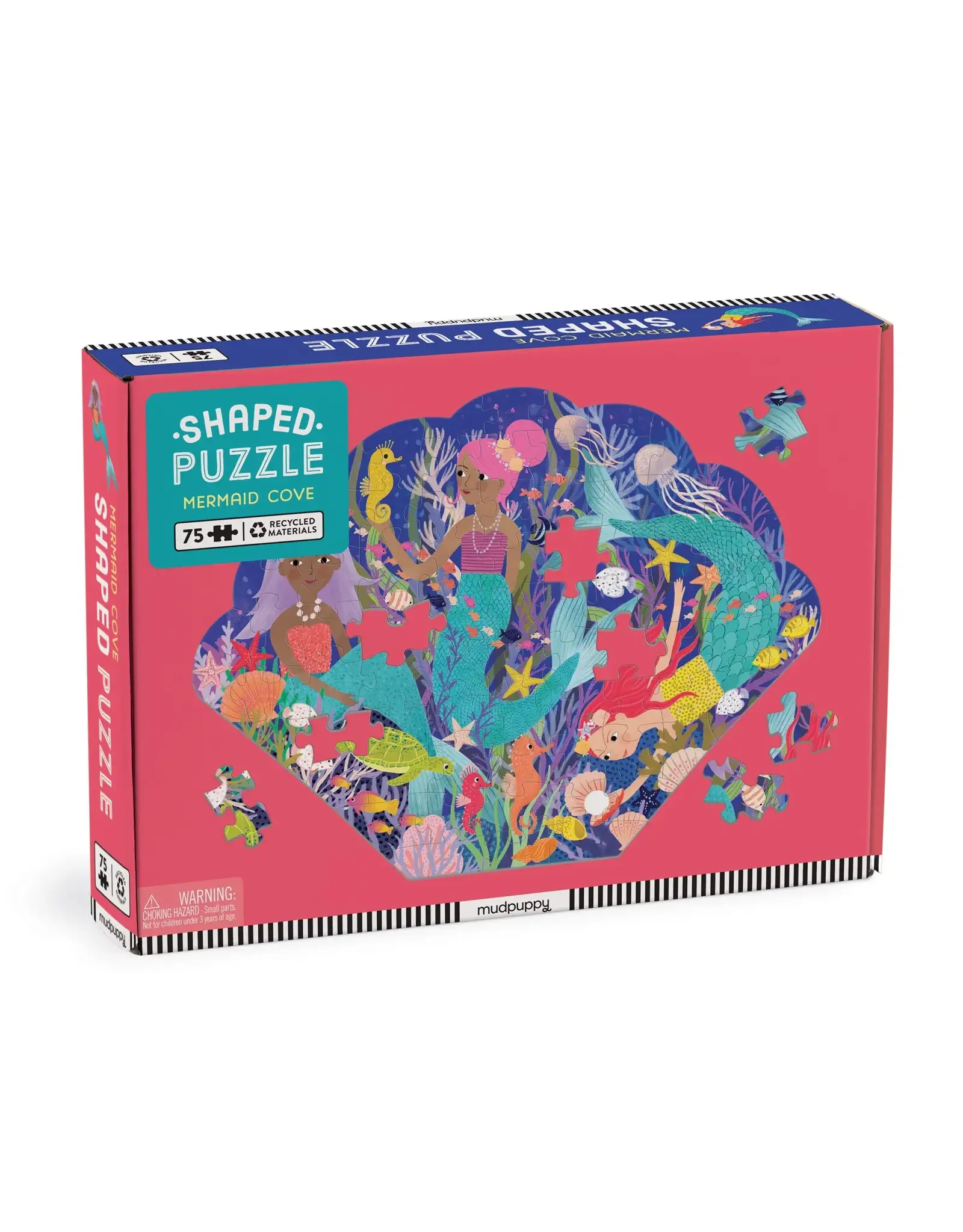 Mudpuppy Mermaid Cove 75 Piece Shaped Scene Puzzle