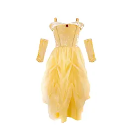 Great Pretenders Velvety Soft Yellow Princess Gown with Arm Warmers, size 3/4