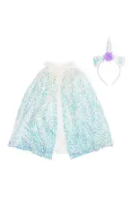 Great Pretenders Unicorn Sparkle Cape and Headband, Size 4/6