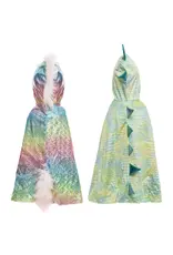 Great Pretenders Rainbow Reversible Unicorn Dragon Cape, Size 3/4
