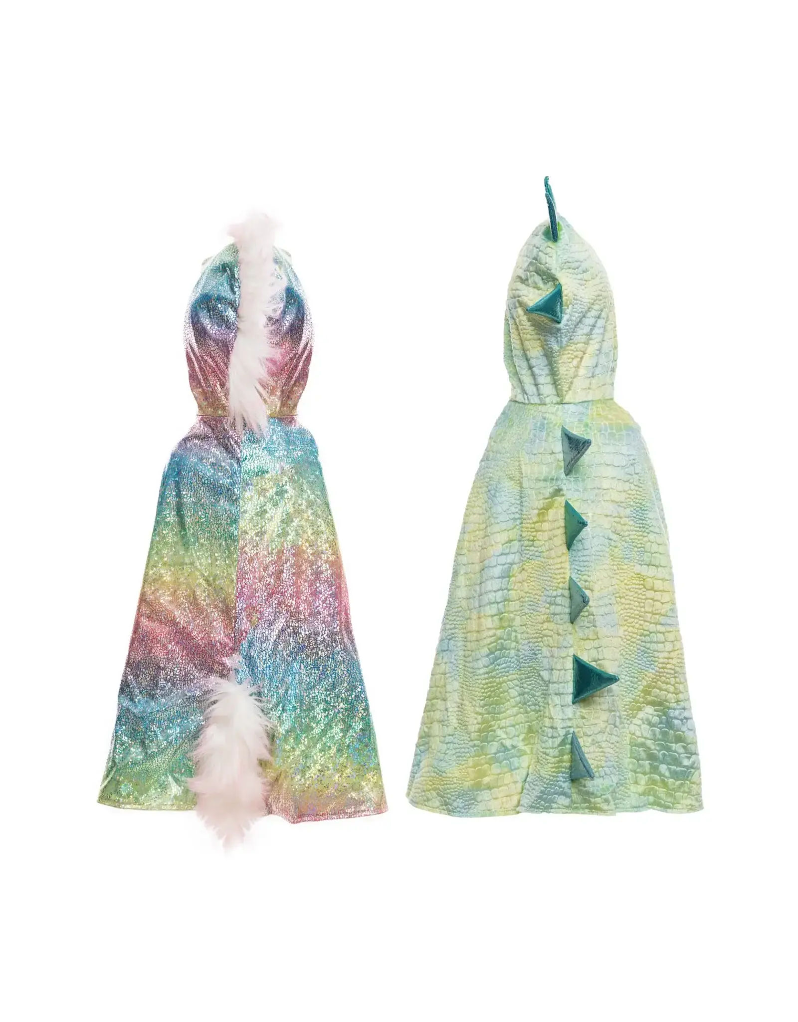 Great Pretenders Rainbow Reversible Unicorn Dragon Cape, Size 3/4