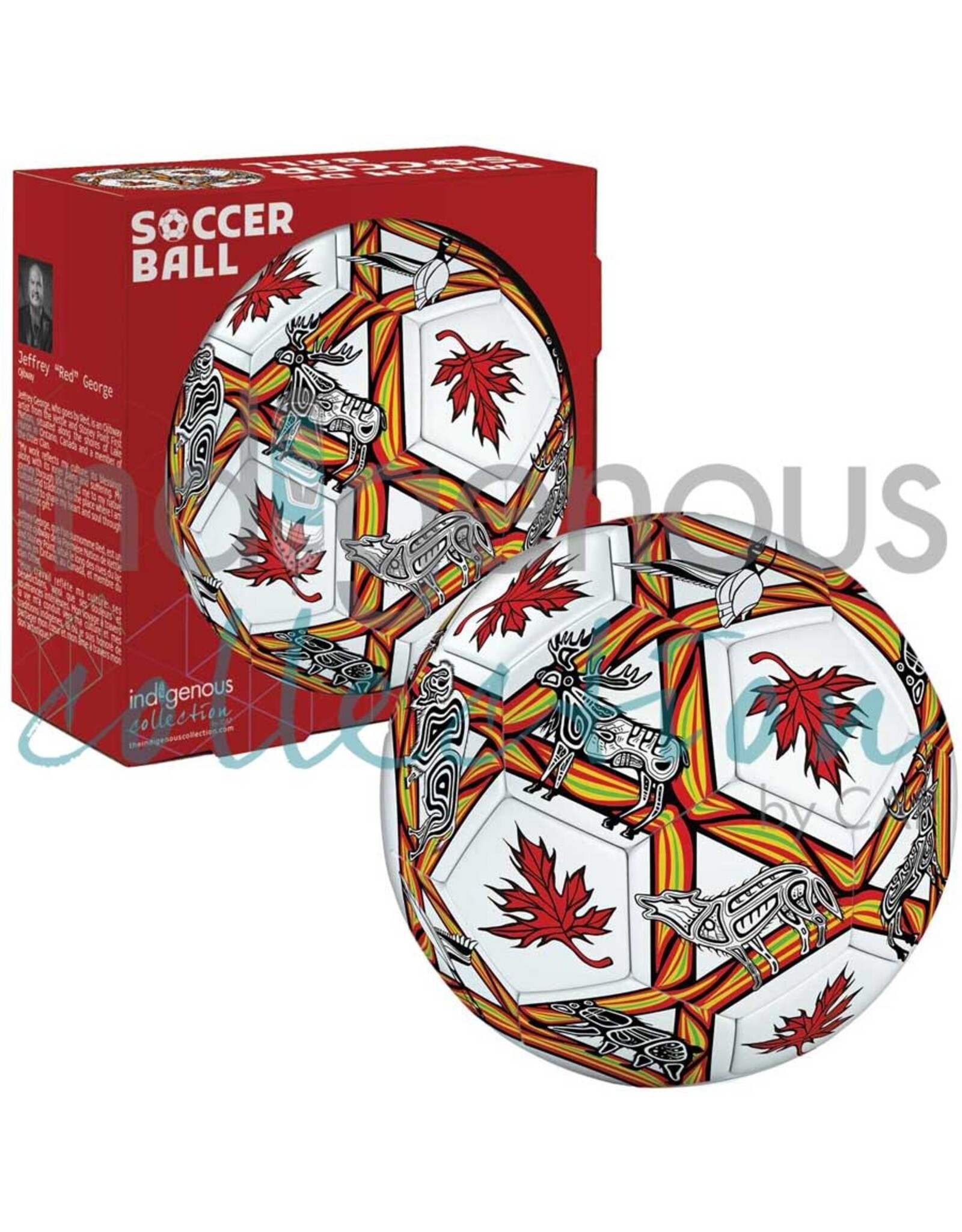 Indigenous Collection Jeffrey Red George Soccer Balls