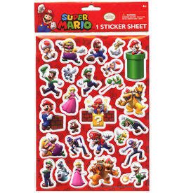 Super Mario Brother Raised Sticker Sheet