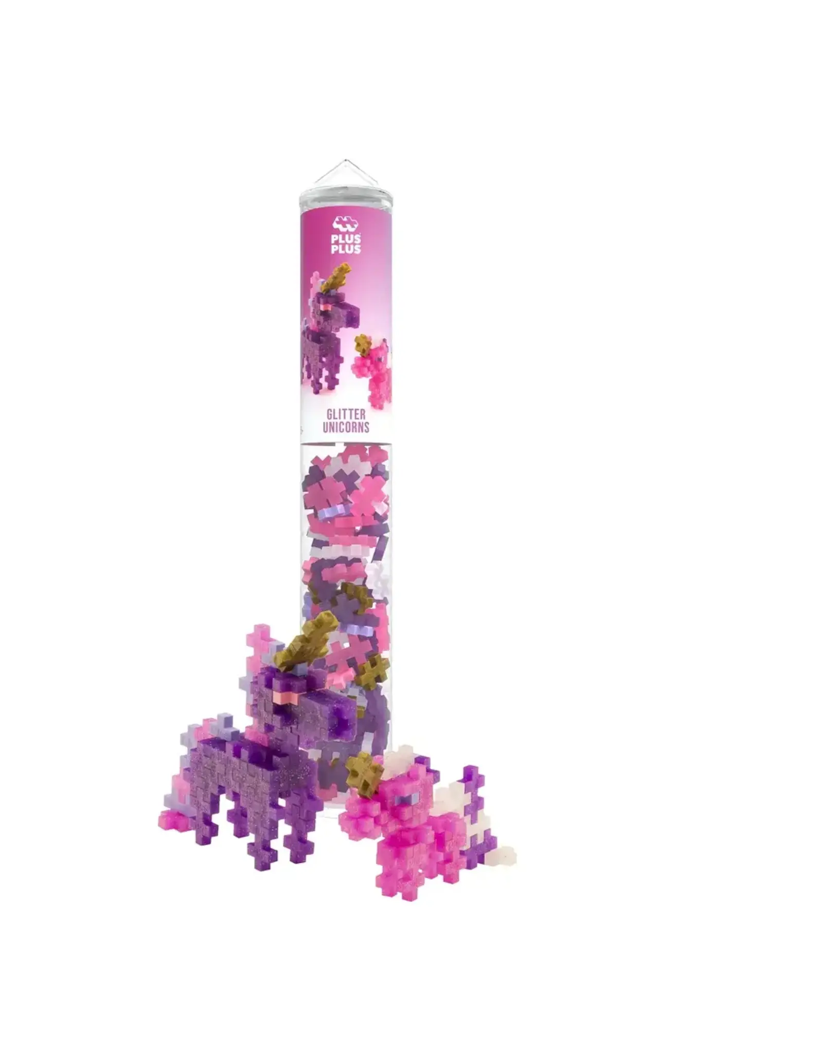 Plus-Plus Plus-Plus Tube: Glitter Unicorns 100pc