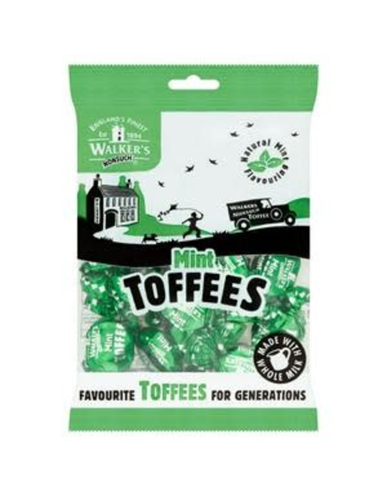 Walker's Nonsuch Bags Mint Toffees 150g (British)