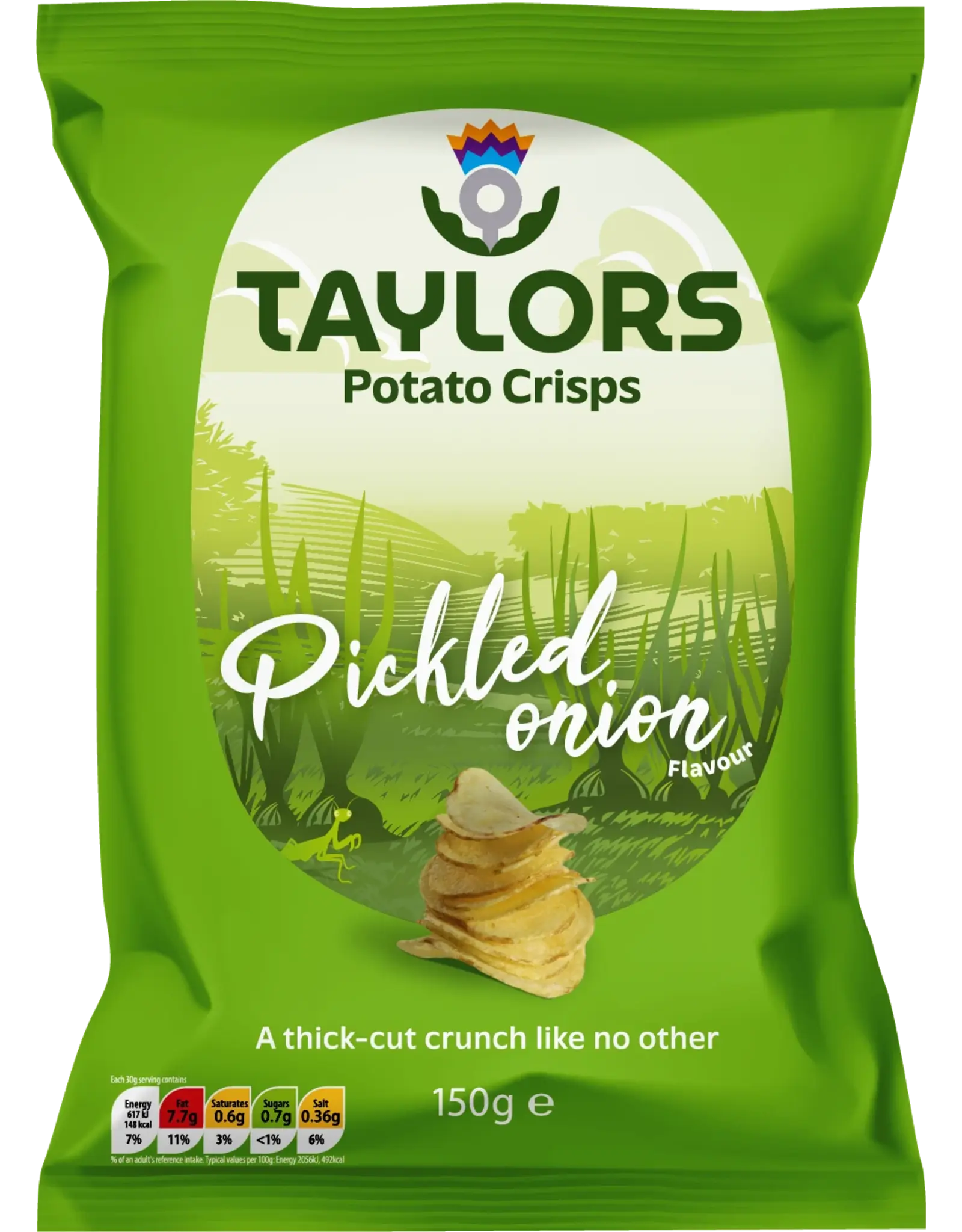 Taylors Crisps Pickled Onion 150g (British)
