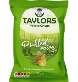 Taylors Crisps Pickled Onion 150g (British)