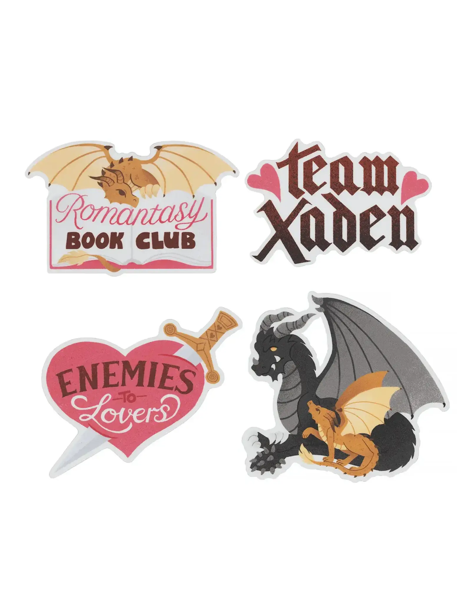 Out of Print Fourth Wing: Romantasy Book Club Stickers - Set of 4