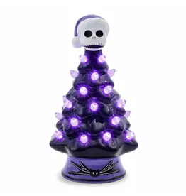 Holiday Light Up Ceramic Christmas Tree 6" Disney Jack Skellington
