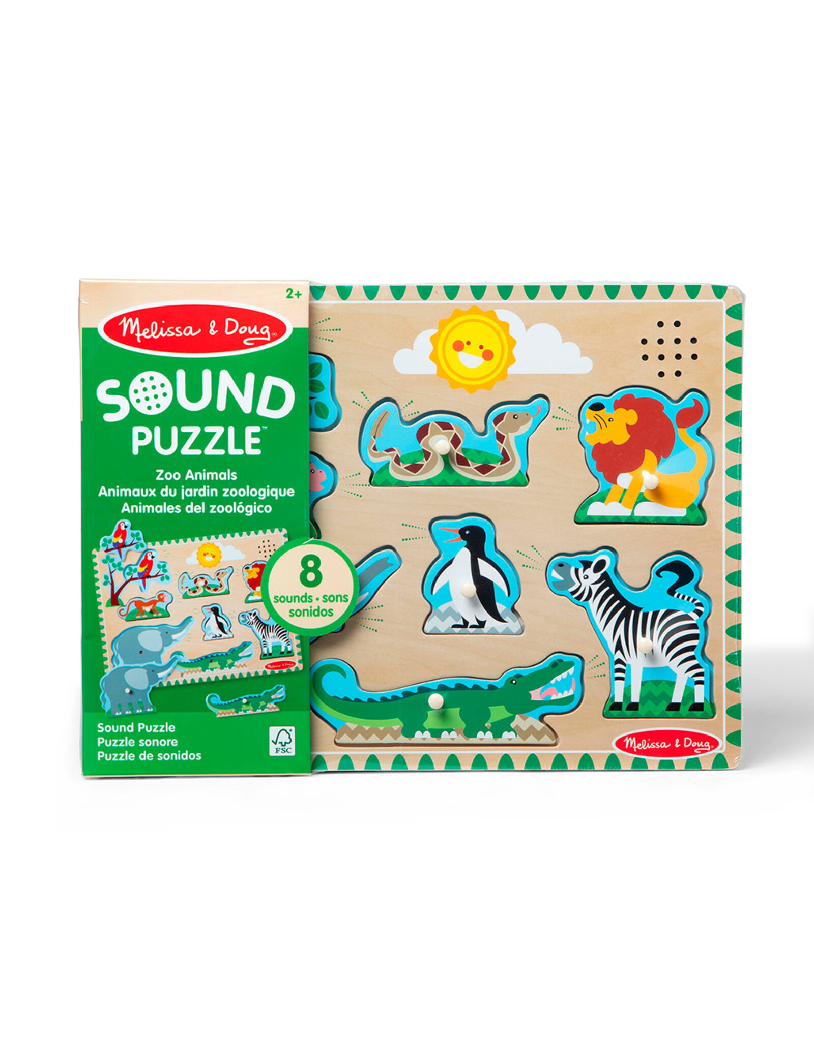 Melissa & Doug Sound Puzzle 8 Pieces - Zoo Animals
