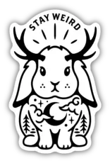 Stickers Northwest Stay Weird Jackalope Sticker