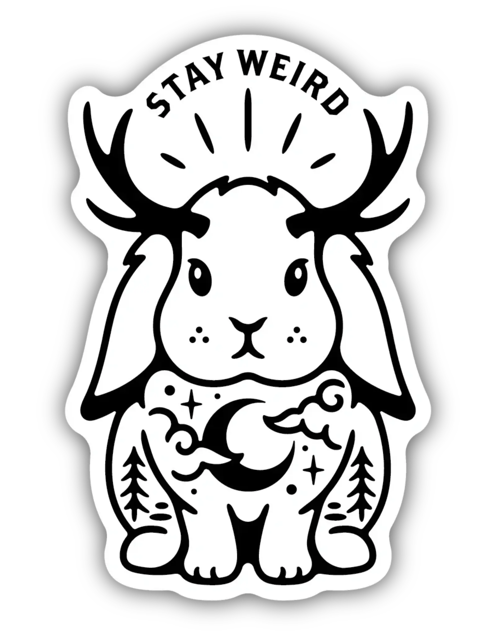Stickers Northwest Stay Weird Jackalope Sticker
