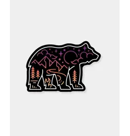 Stickers Northwest Sunset Bear Scene Sticker
