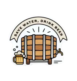 Stickers Northwest Save Water Drink Beer Sticker