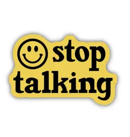 Stickers Northwest Stop Talking Smiley Face Sticker