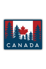 Stickers Northwest Canada Flag & Trees Sticker
