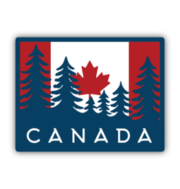 Stickers Northwest Canada Flag & Trees Sticker
