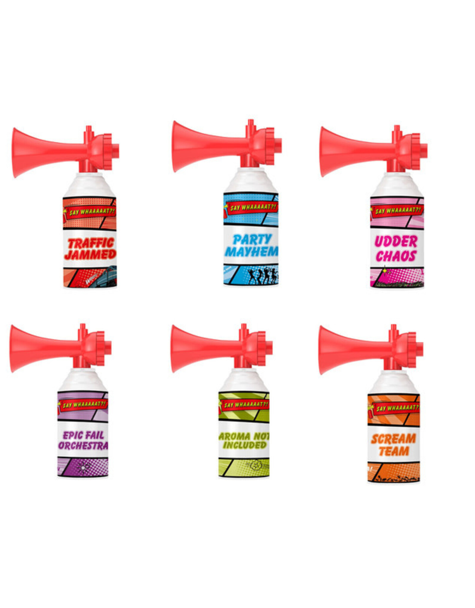 Toysmith Say Whaaaat?! Mini Air Horns