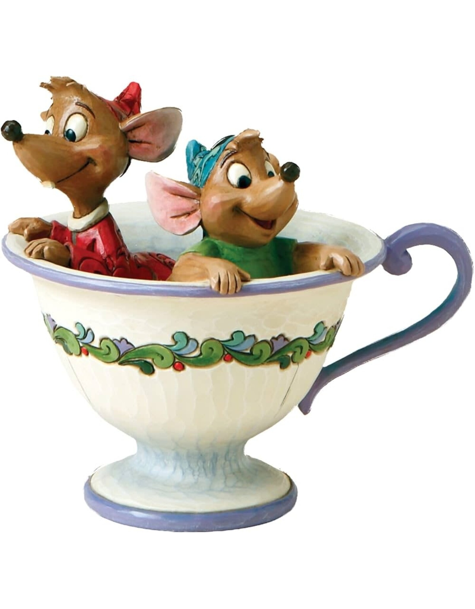 Jim Shore Jaq and Gus in Tea Cup