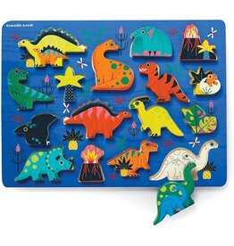 Crocodile Creek Let's Play 16pc Wood Puzzle Dinosaurs