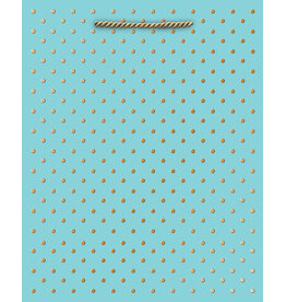 Design Design Gold Swiss Dots Medium Tote Bag-Robin's Egg