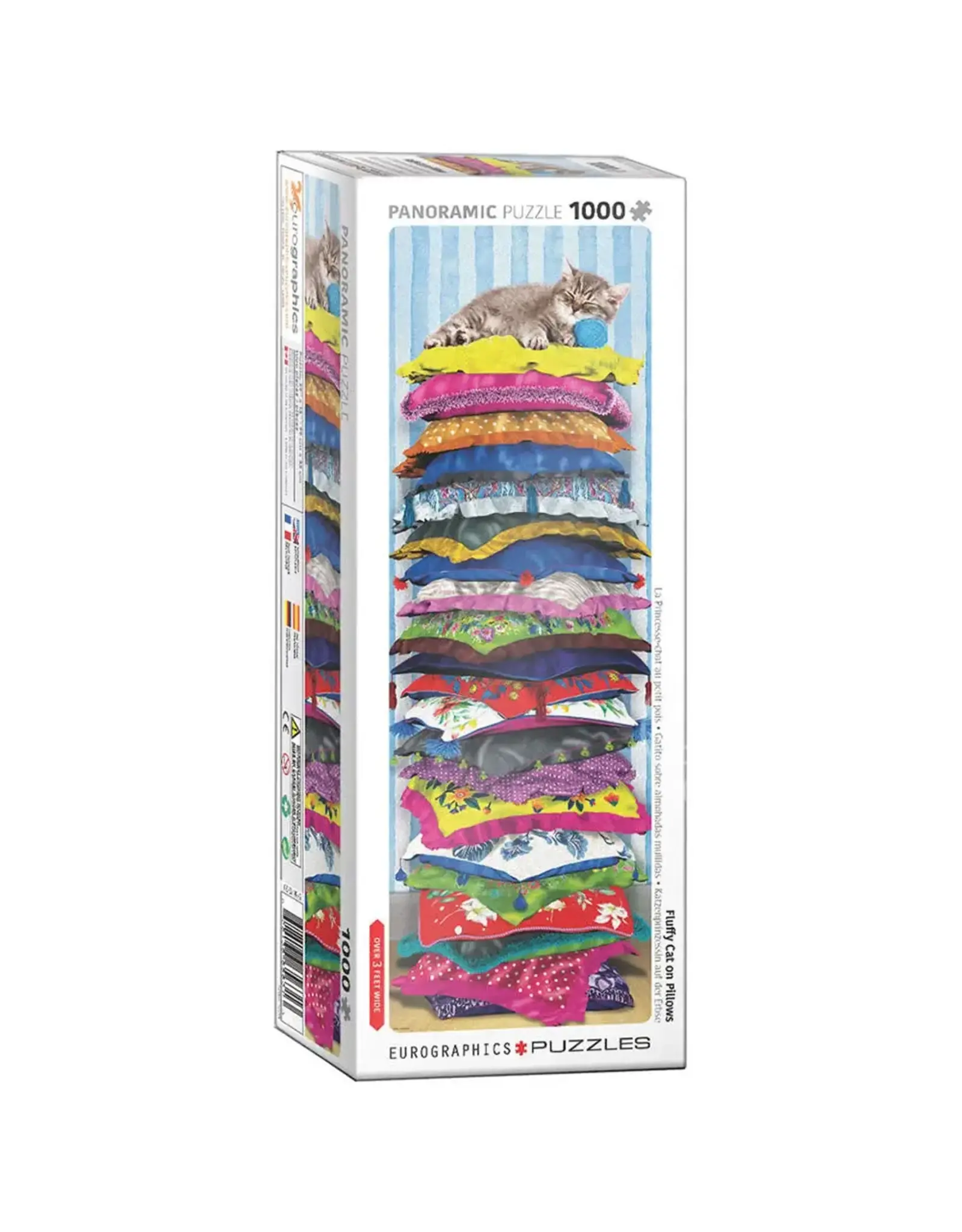 Eurographics Fluffy Kitty on Pillows 1000pc Panoramic