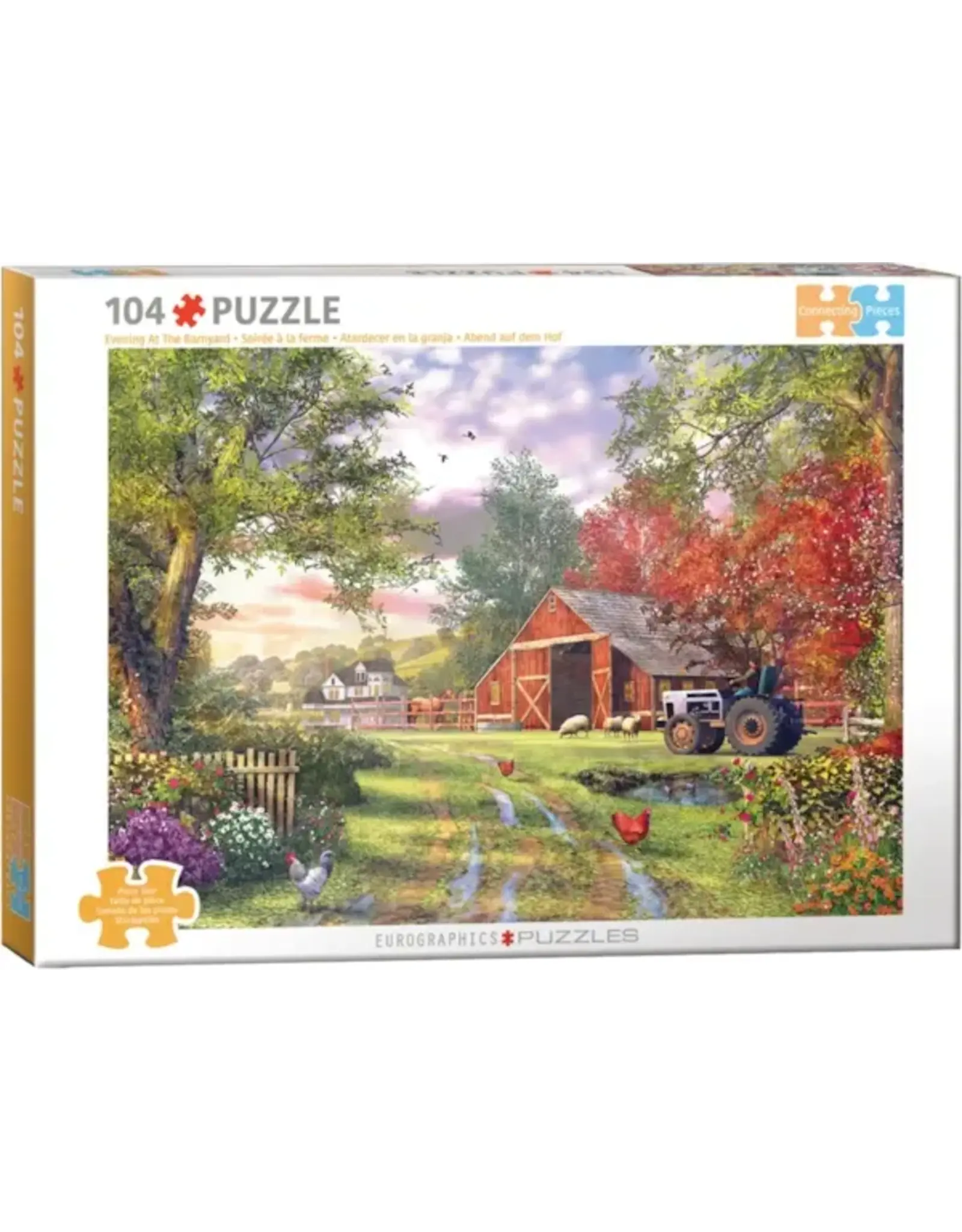Eurographics Connecting Pieces - Evening at the Barnyard 104pc