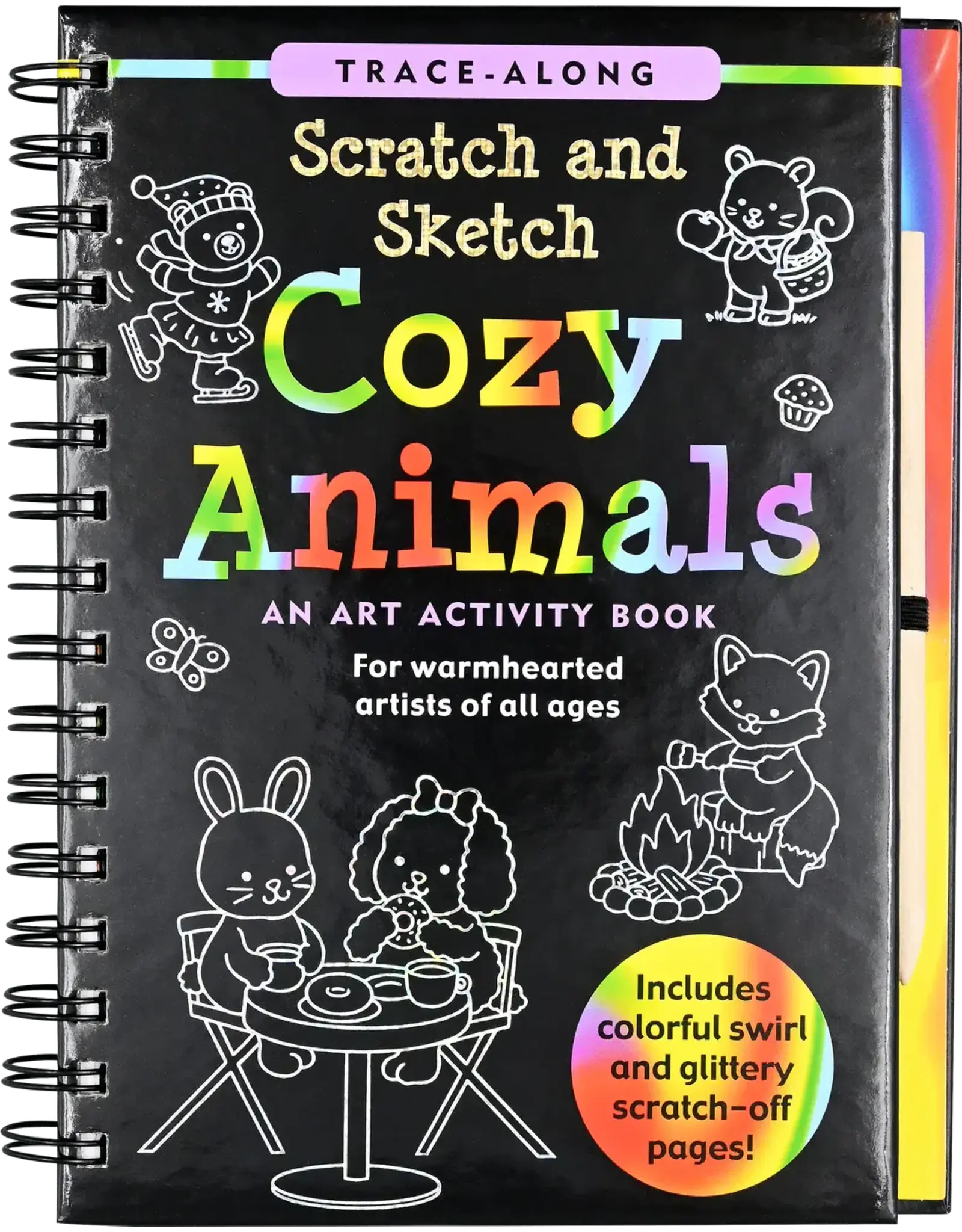 Peter Pauper Press Scratch and Sketch Cozy Animals