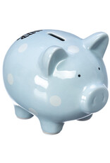 Blue with White Polka Dots Piggy Bank