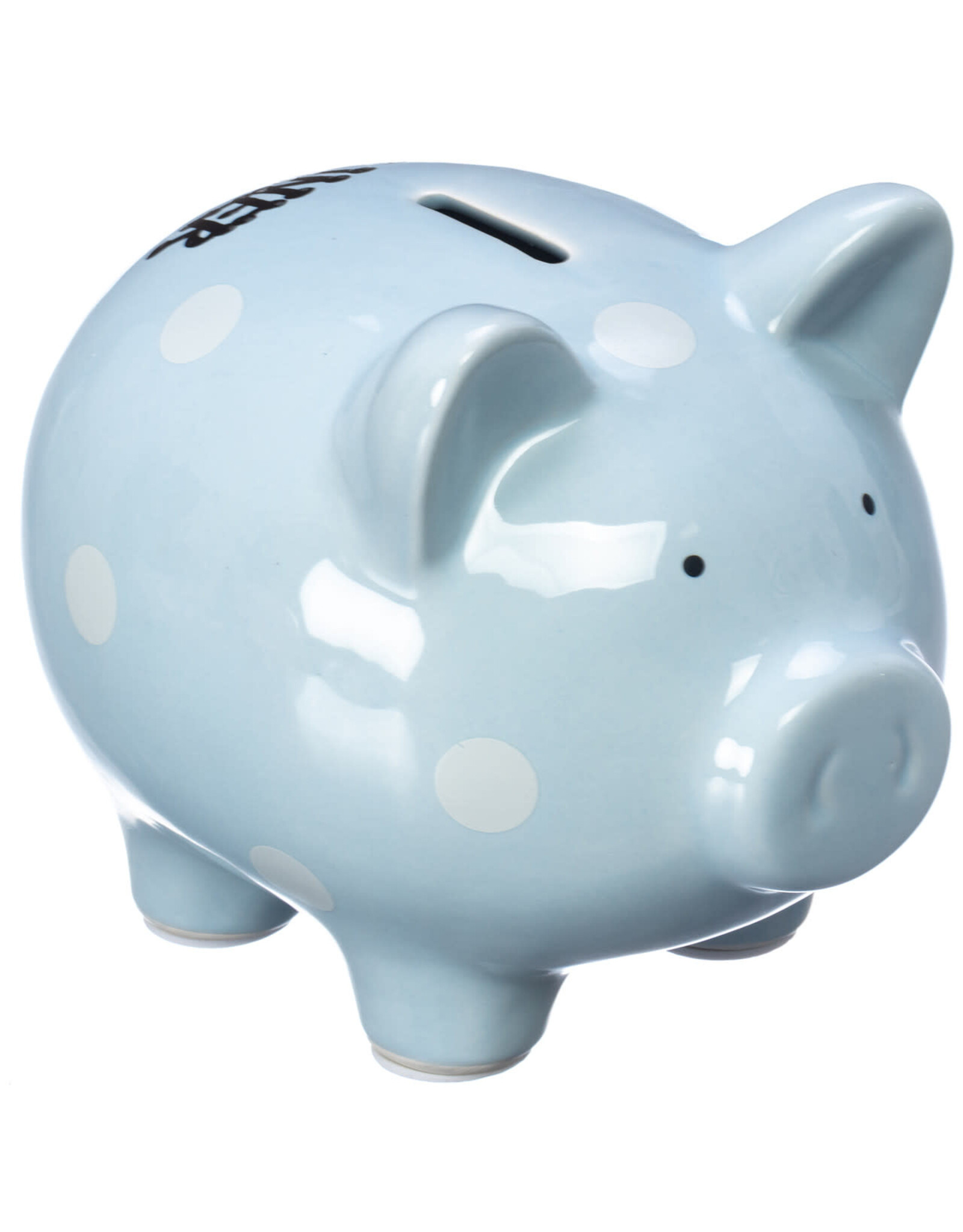 Blue with White Polka Dots Piggy Bank