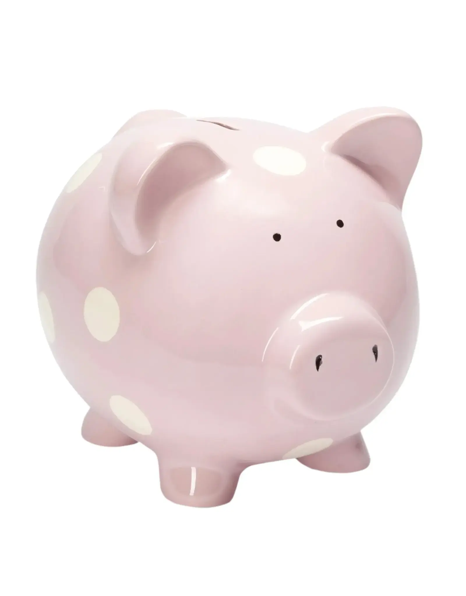 Pink with White Polka Dots Piggy Bank