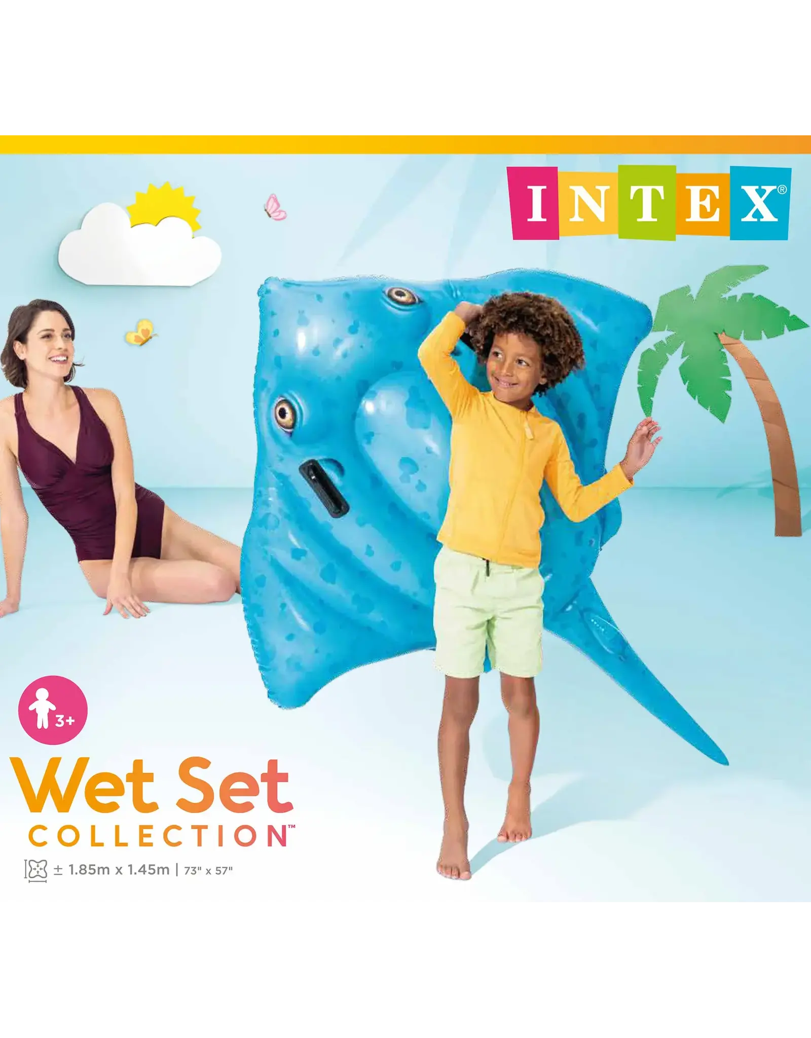 Intex Sting Ray Ride-On Pool Float (74x57")