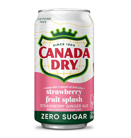 Canada Dry Strawberry Fruit Splash Zero Sugar Ginger Ale