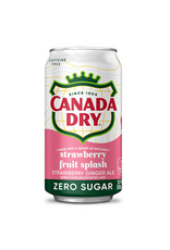 Canada Dry Strawberry Fruit Splash Zero Sugar Ginger Ale