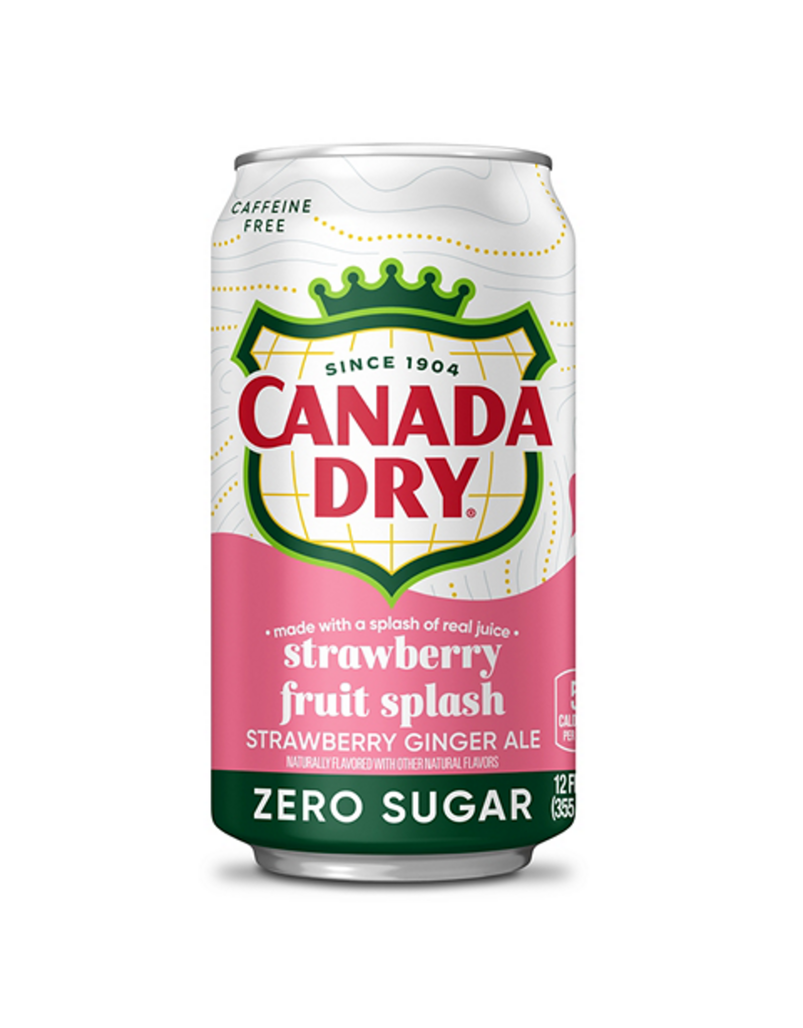 Canada Dry Strawberry Fruit Splash Zero Sugar Ginger Ale