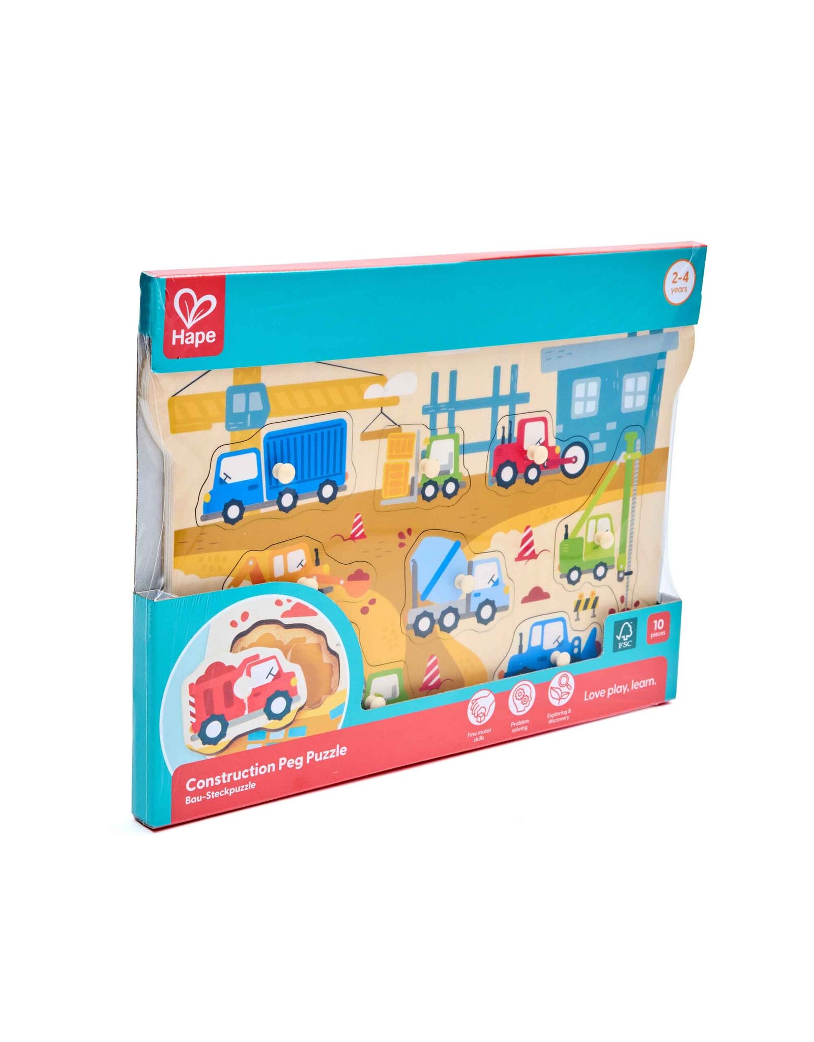 Hape Hape Construction Vehicles Peg Puzzle