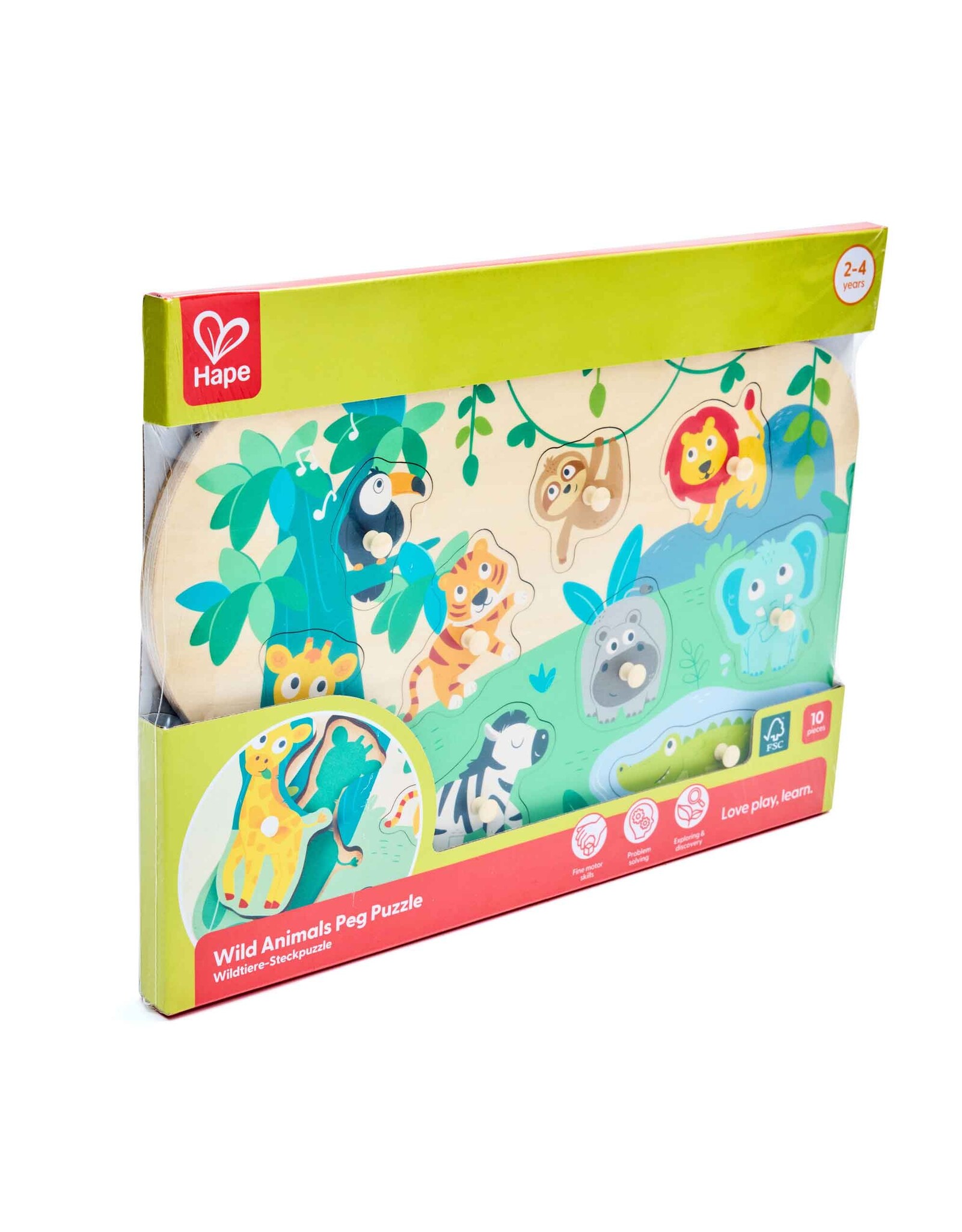 Hape Hape Wild Animals Peg Puzzle
