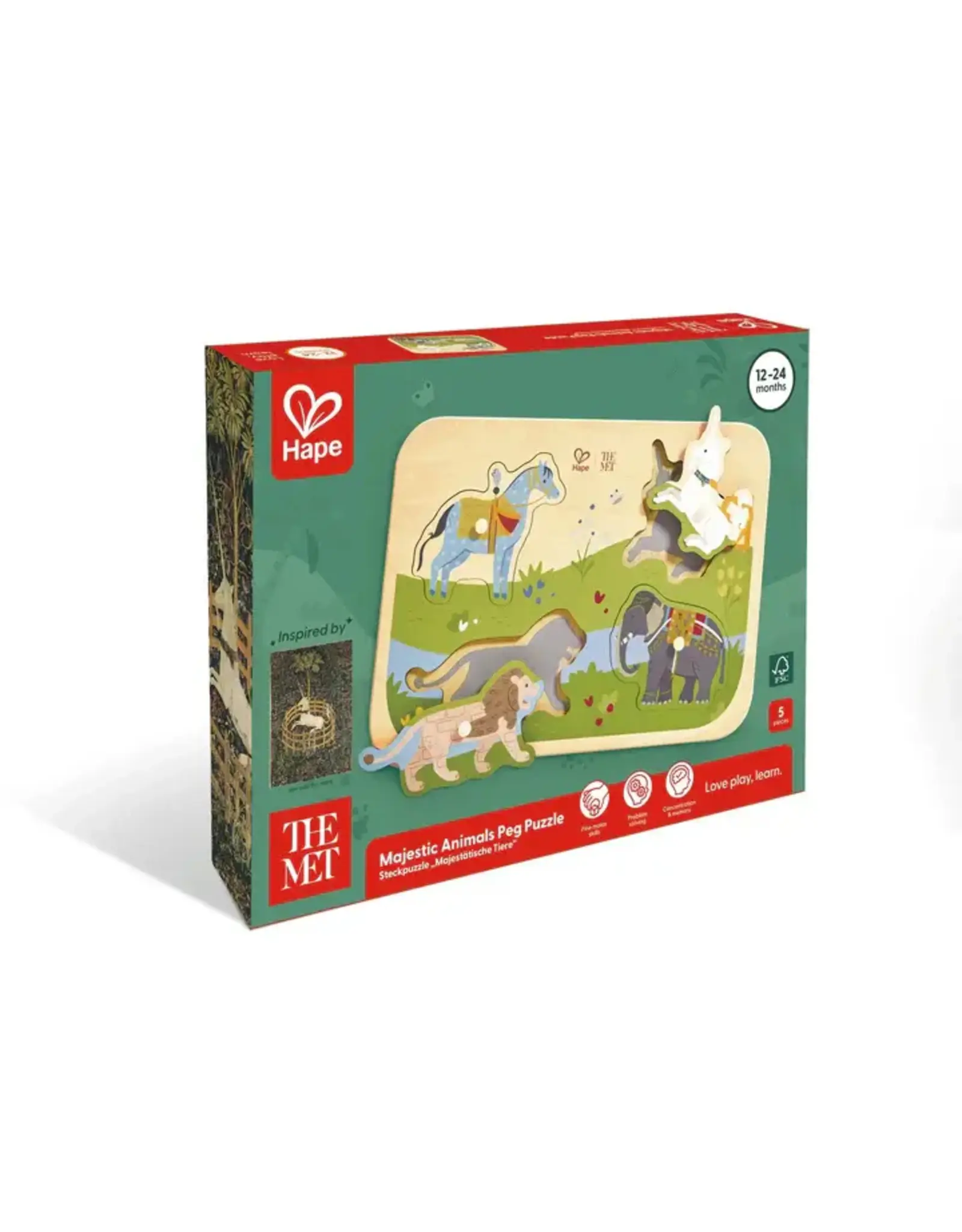 Hape Hape Majestic Animals Peg Puzzle