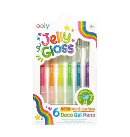 Ooly Jelly Gloss: Neon Multi-Surface Deco. Gel Pens - Set of 6
