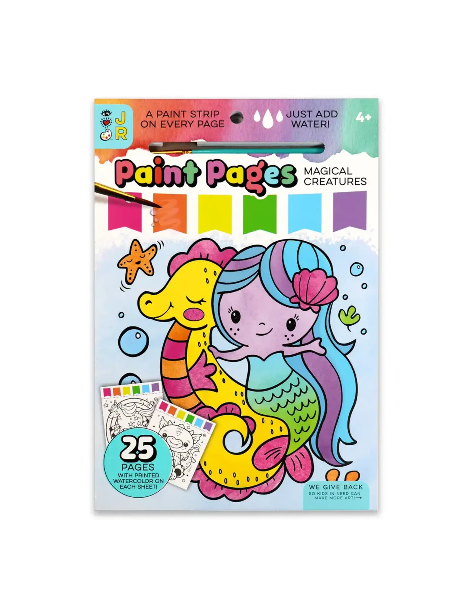 Bright Stripes Paint Pages: Magical Creatures