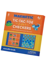 Crocodile Creek Magnetic Games/Tic Tac Toe & Checkers - Dino