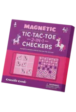 Crocodile Creek Magnetic Games/Tic Tac Toe & Checkers - Unicorn