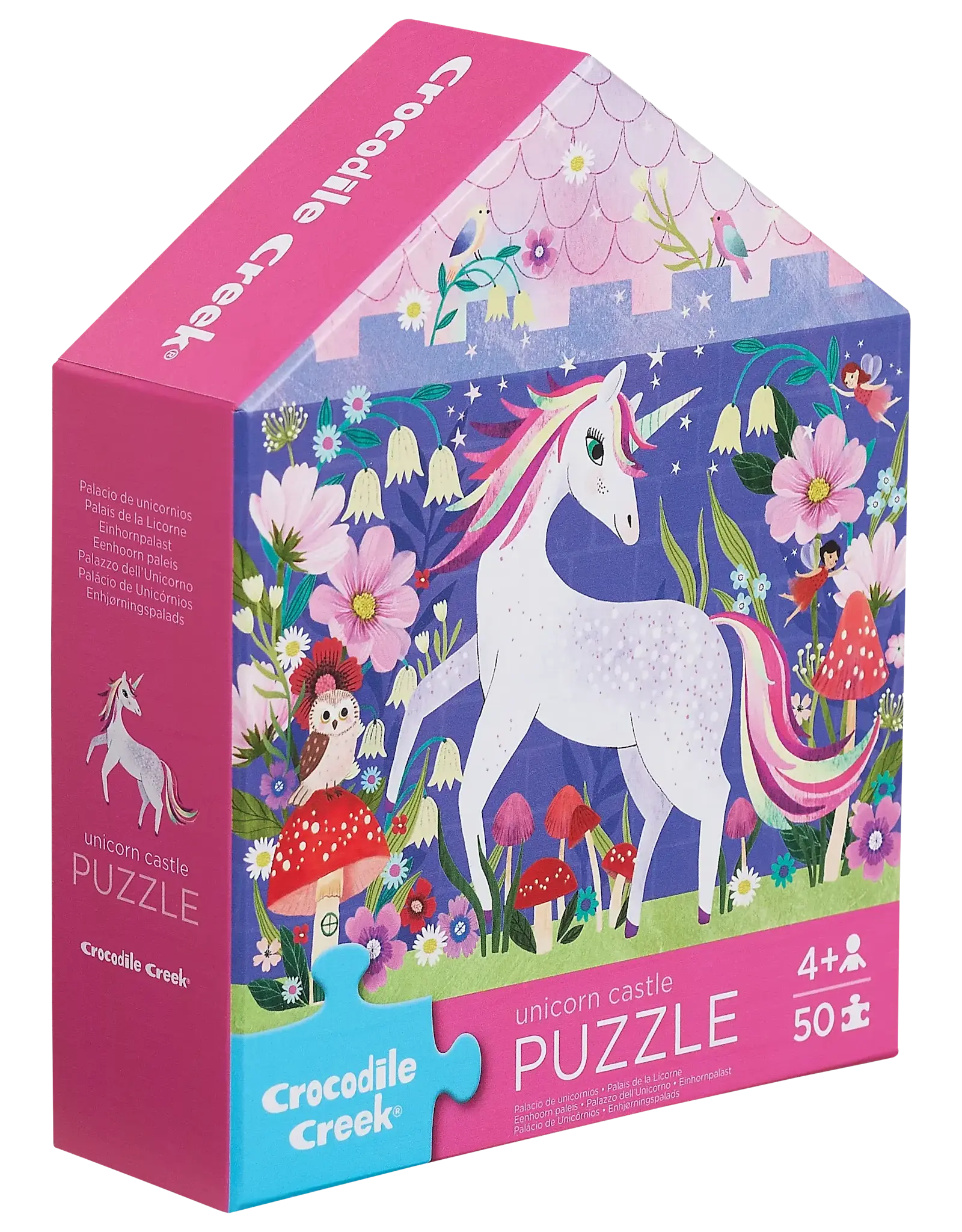 Crocodile Creek Unicorn Castle 50pc Flat House Puzzle